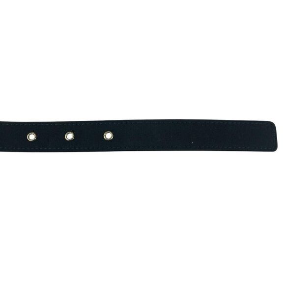 Pre Loved chanel Logo Buckle Fabric Belt Women black | black Belts